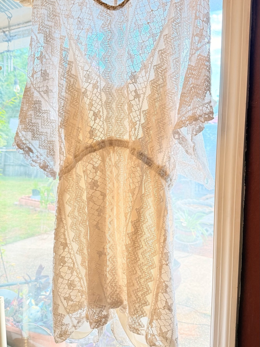 Venus Sheer Lace Romper Cover-Up - Cream